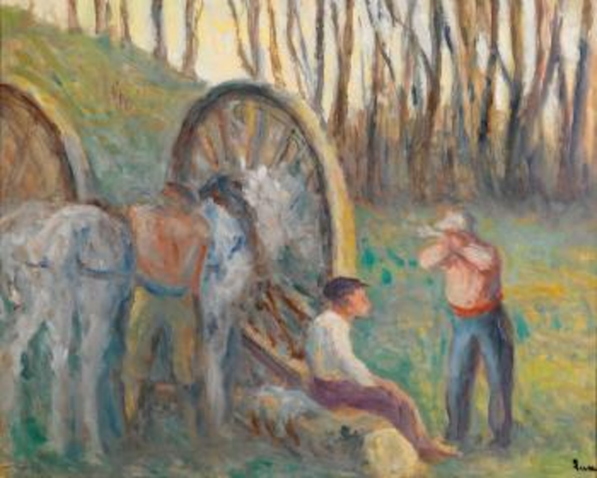 Les Bûcherons Et Leur Attelage by Maximilien Luce