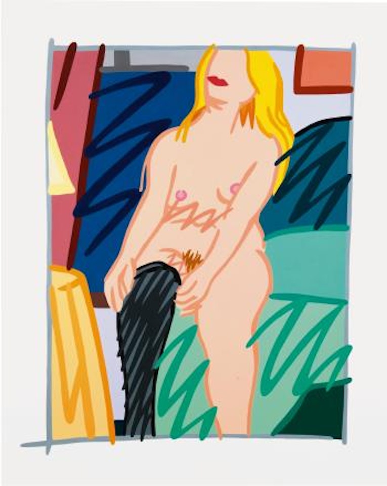 Big Study For Claire Putting On Stockings (Filled In) by Tom Wesselmann