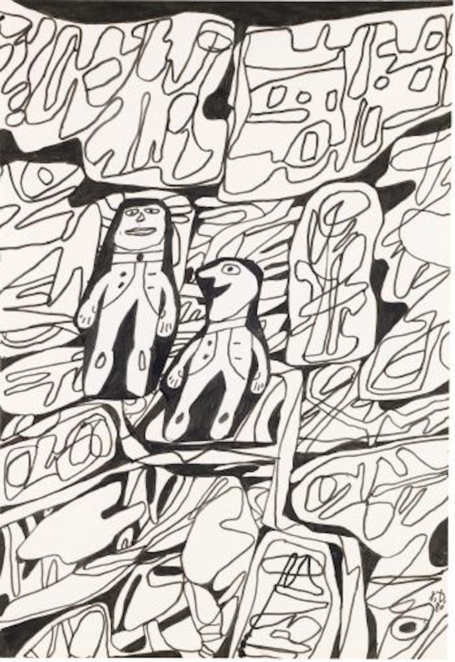 Paysage Avec Deux Personnages by Jean Dubuffet