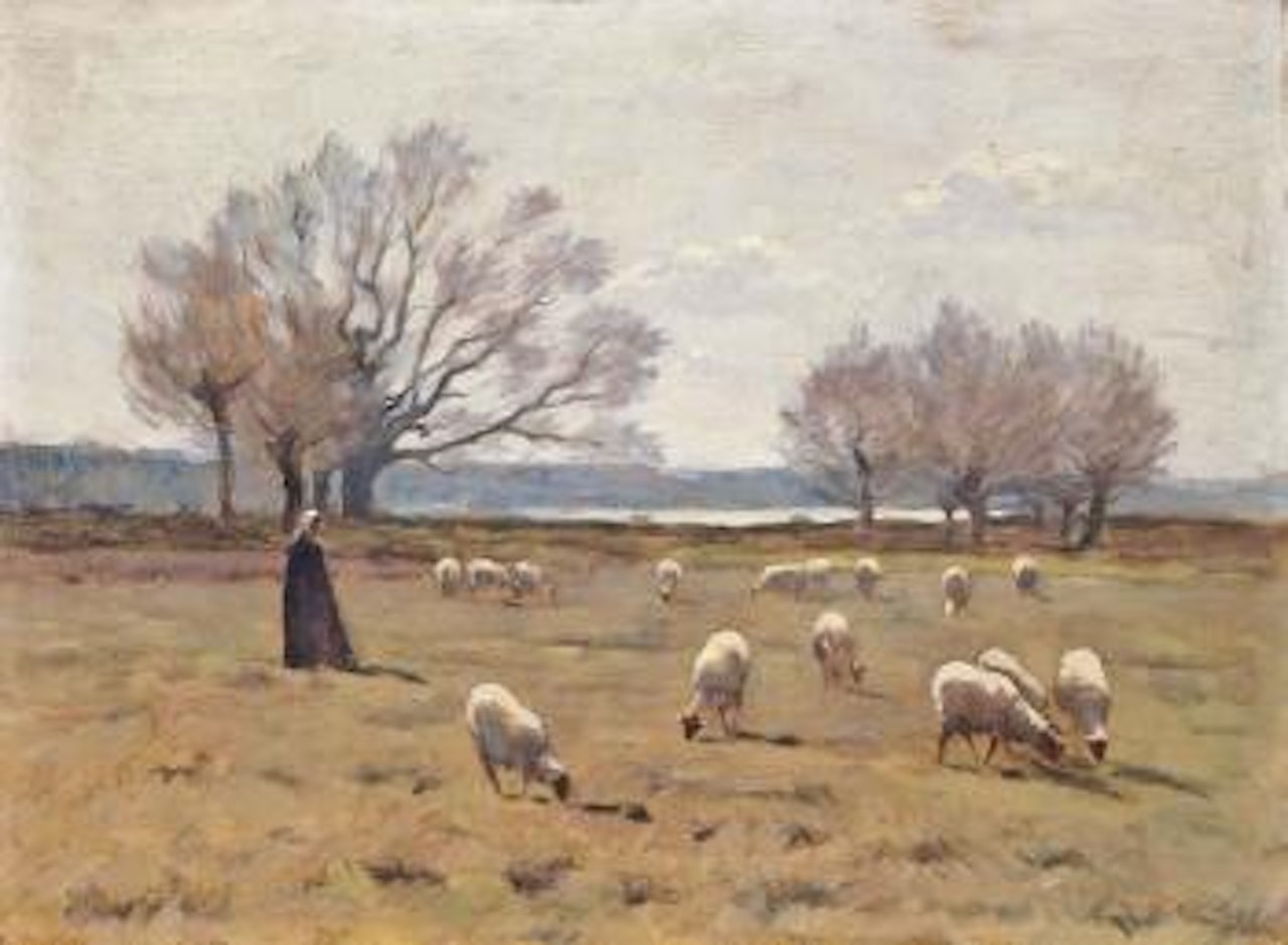 La jeune bergère by Henri Le Sidaner