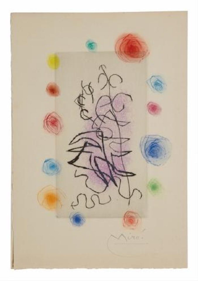 Frontispice pour Obscur Laurier de Maryse Lafont by Joan Miró