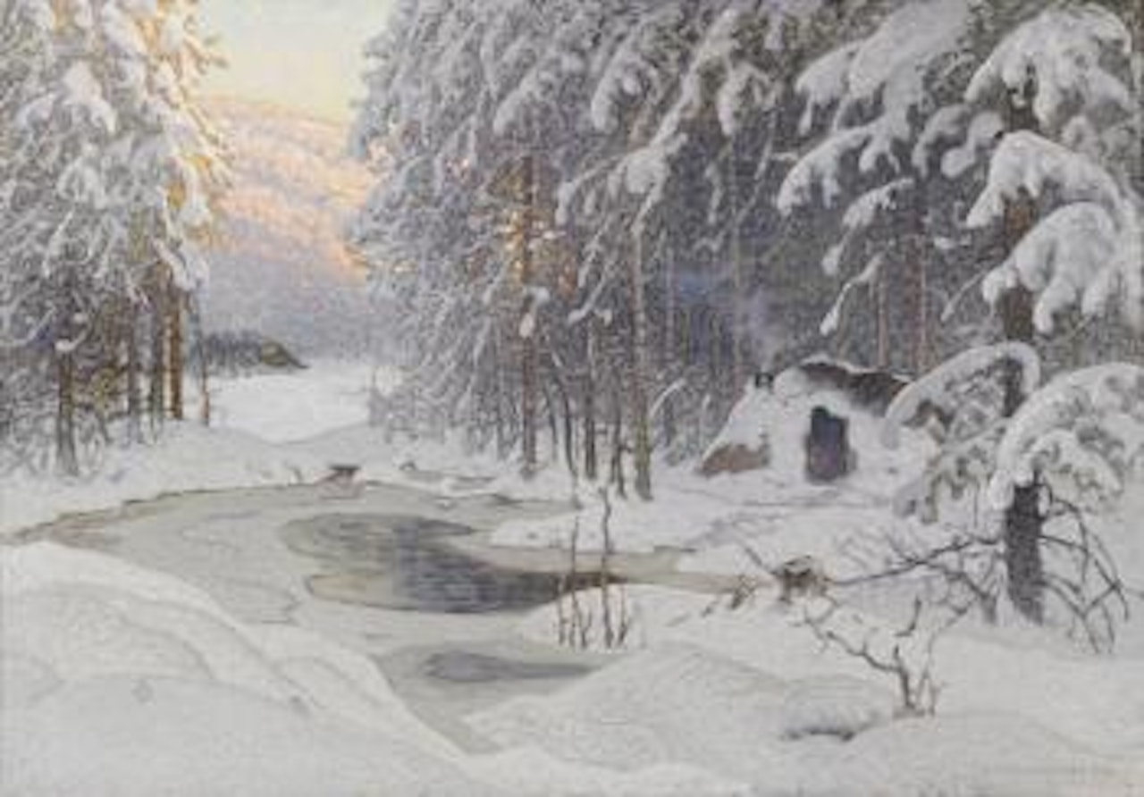 Vintermorgon - motiv från Wermlands Rämen by Anshelm Schultzberg