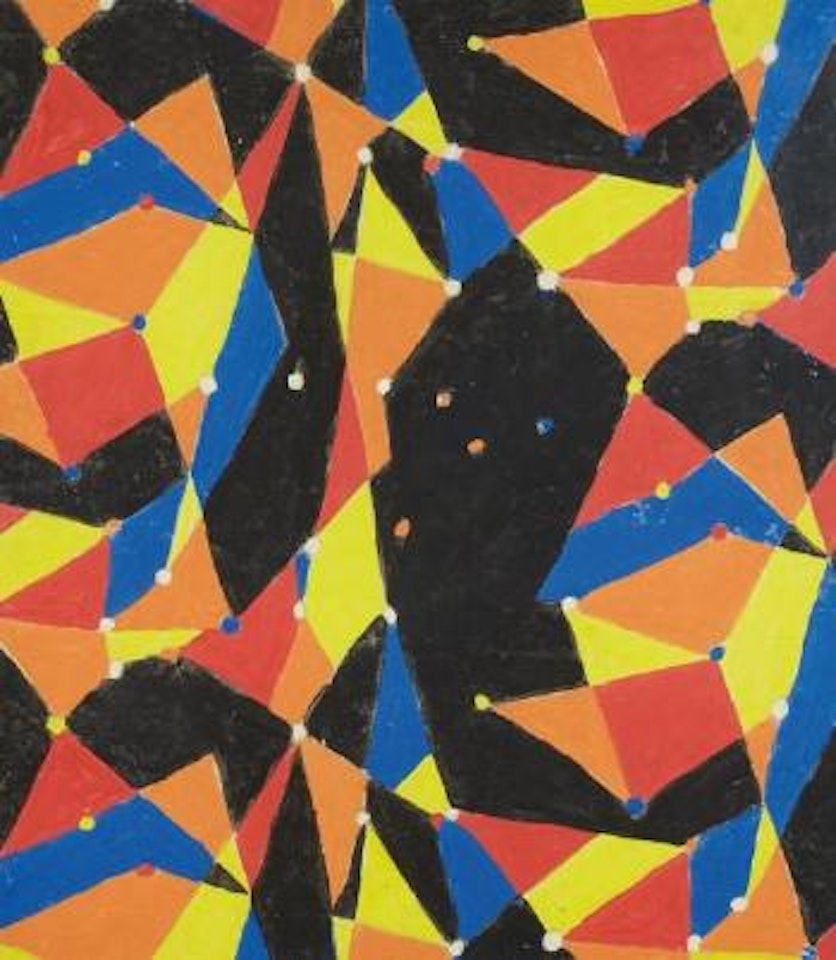 Composition en rouge, jaune, bleu, noir et orange by Serge Poliakoff