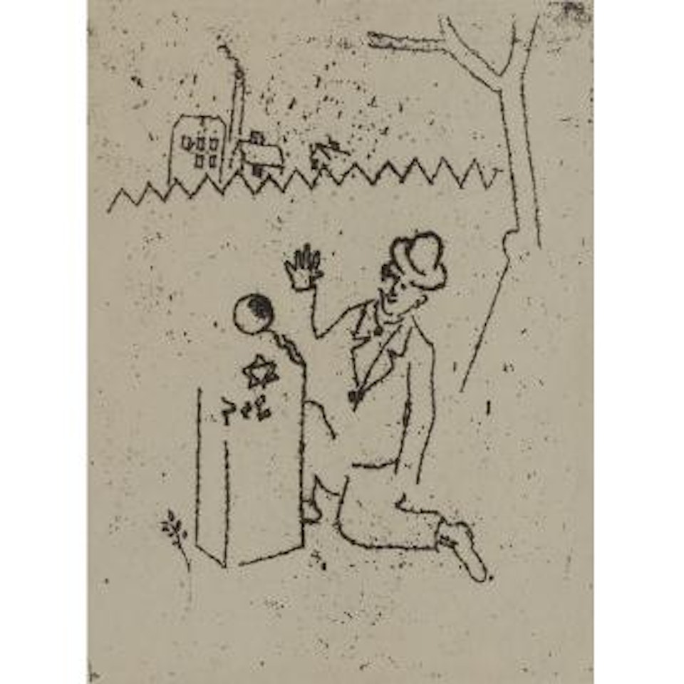 Am grabstein der mutter by Marc Chagall