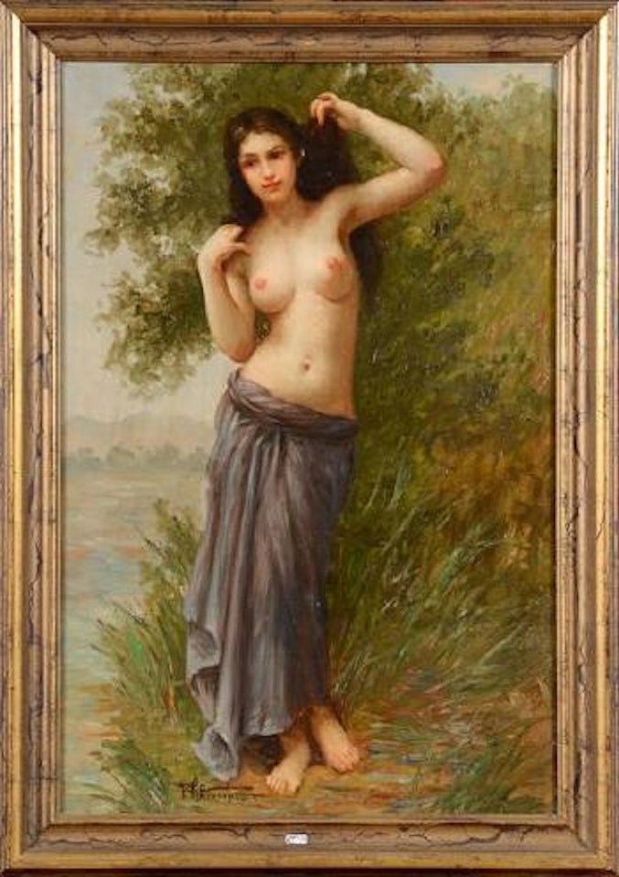 Baigneuse à la rivière by Fernando Amorsolo