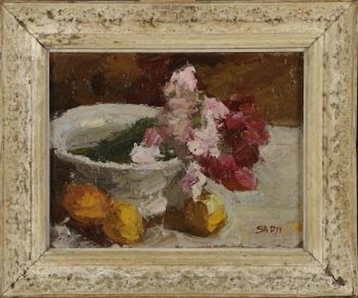 Nature morte aux fleurs et aux fruits by Sha Qi