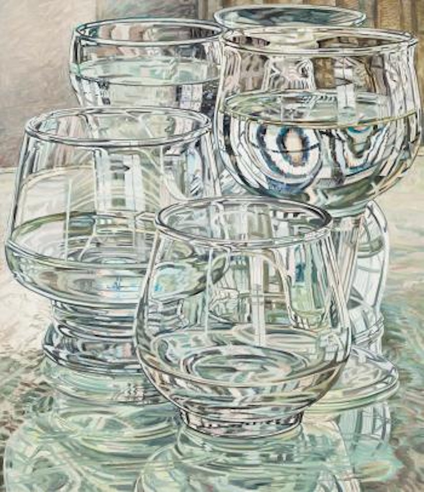 Beer And Brandy Glasses by Janet Fish