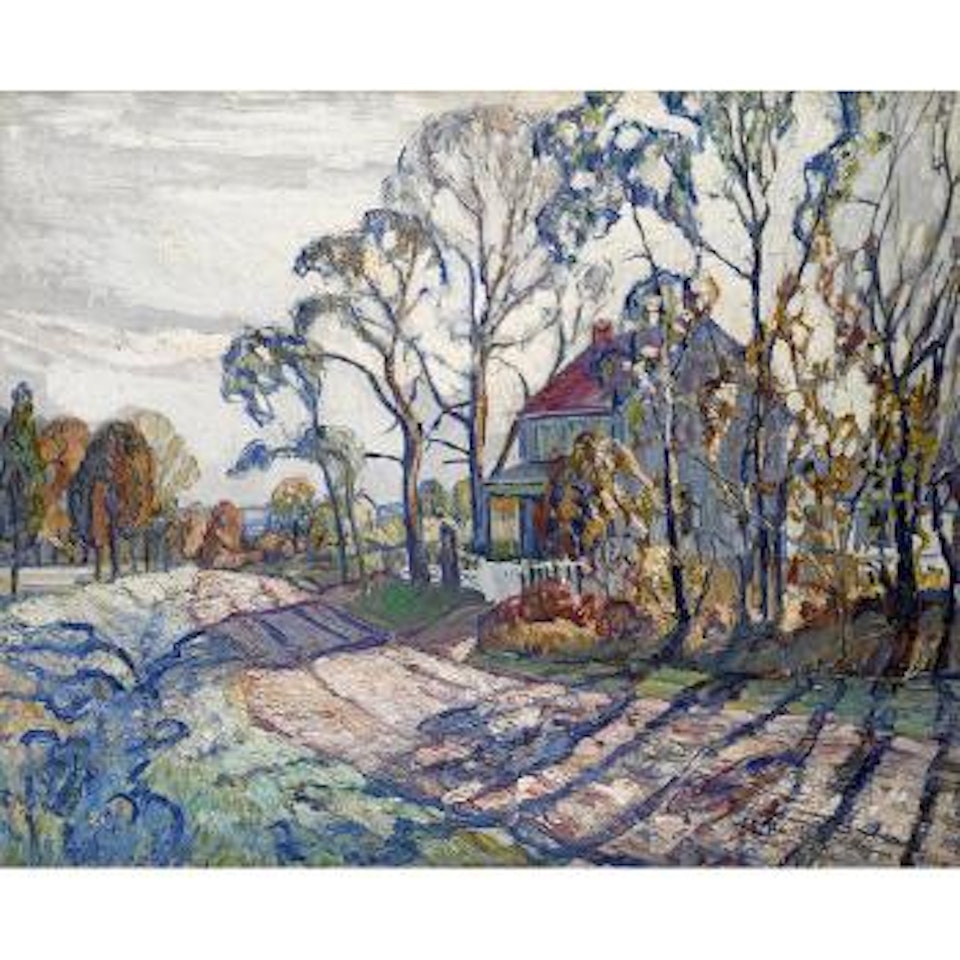 House, Road and Trees by Walter Emerson Baum