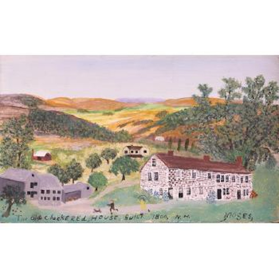 The Checkered House of N.H, 1800 by Grandma Moses