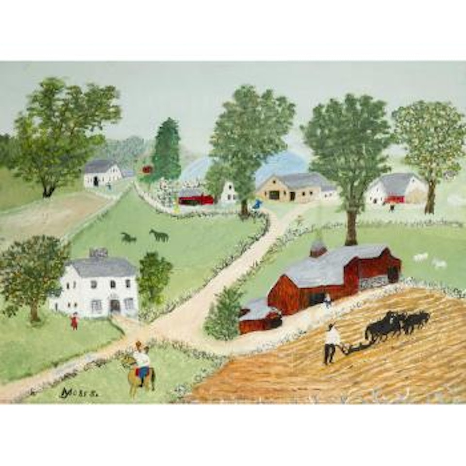 Plowing by Grandma Moses