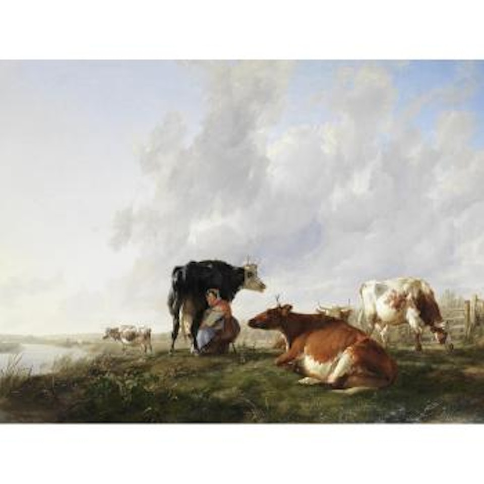 The milkmaid by Thomas Sidney Cooper