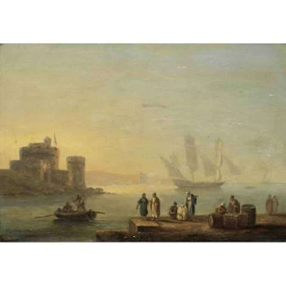 On the quayside by Thomas Luny