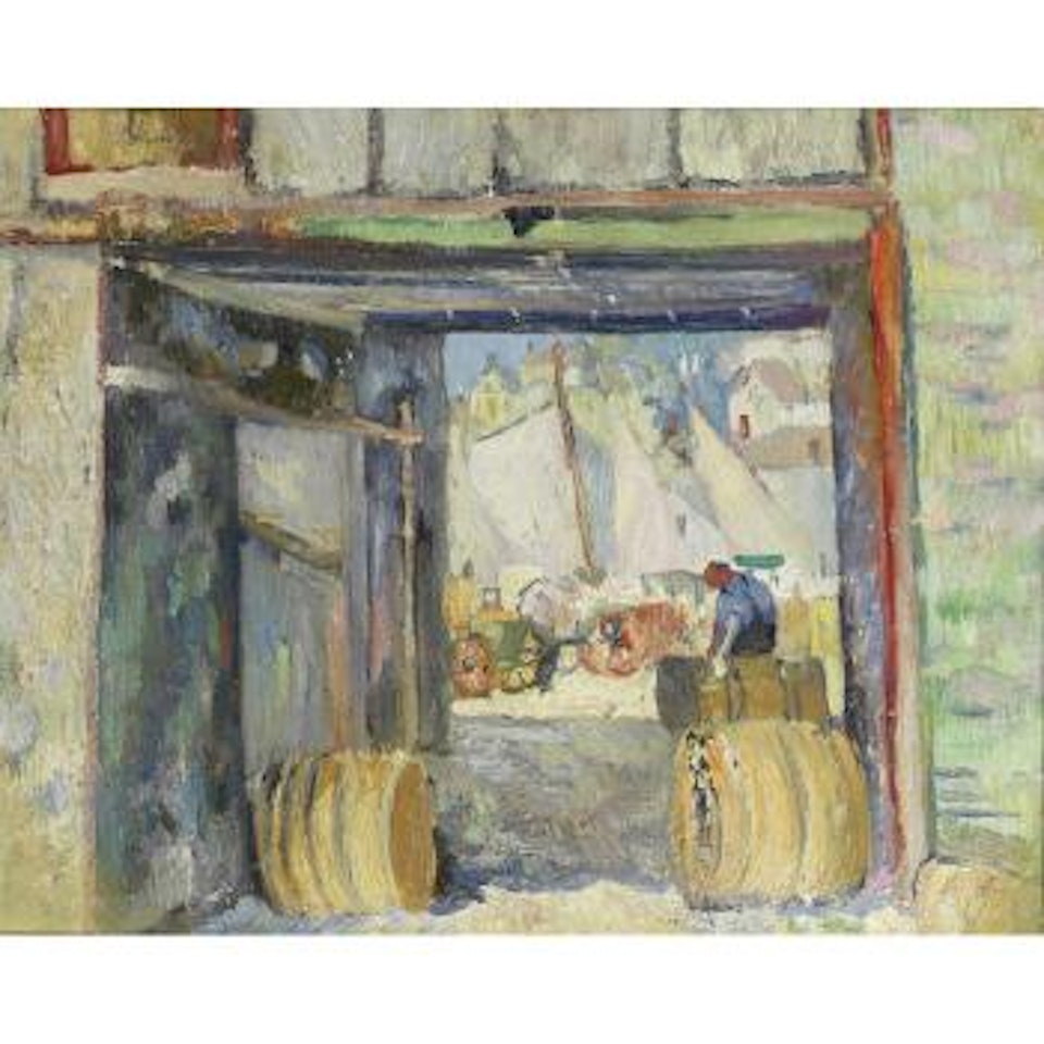Fishing shacks at St. Ives by Hayley Lever