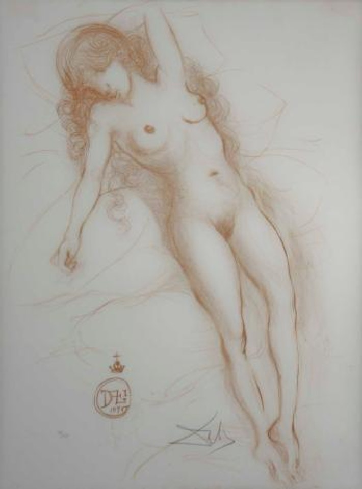 Nude with Raised Arms (Field 70-8 C) by Salvador Dali