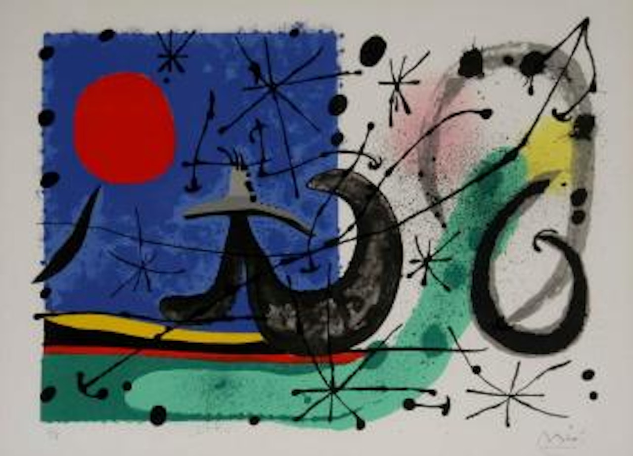 Le Lezard aux Plumes d'Or (Mourlot 514) by Joan Miró