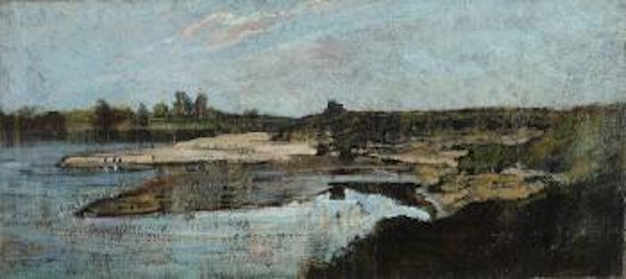 Paesaggio fluviale by Antonio Fontanesi