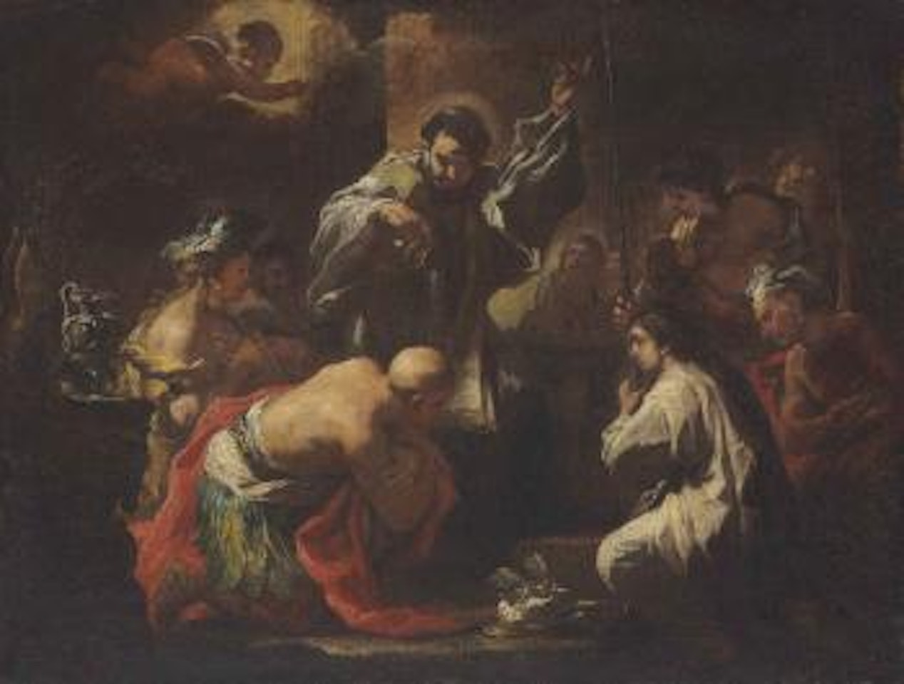 Saint Francis Xavier baptizing the Indians by Francesco Solimena