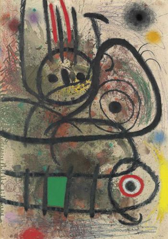 Femme et oiseau by Joan Miró