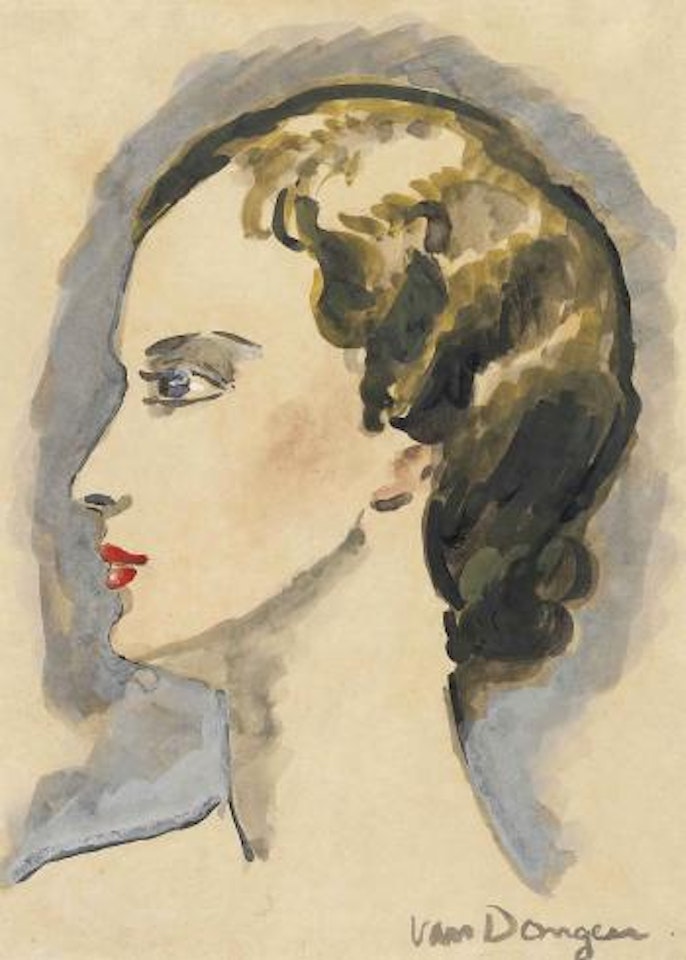 Tête de femme de profil by Kees van Dongen