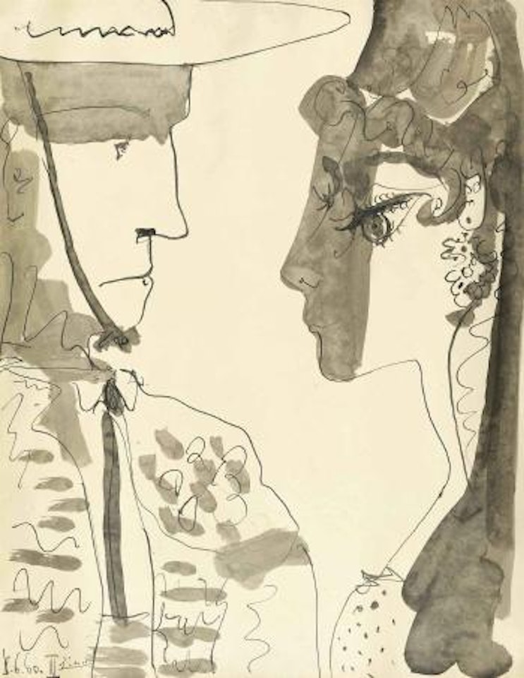 Picador et femme by Pablo Picasso