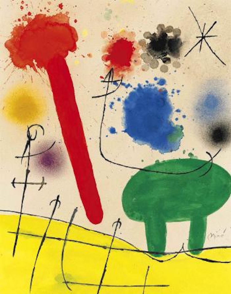 Personnage dans un paysage by Joan Miró