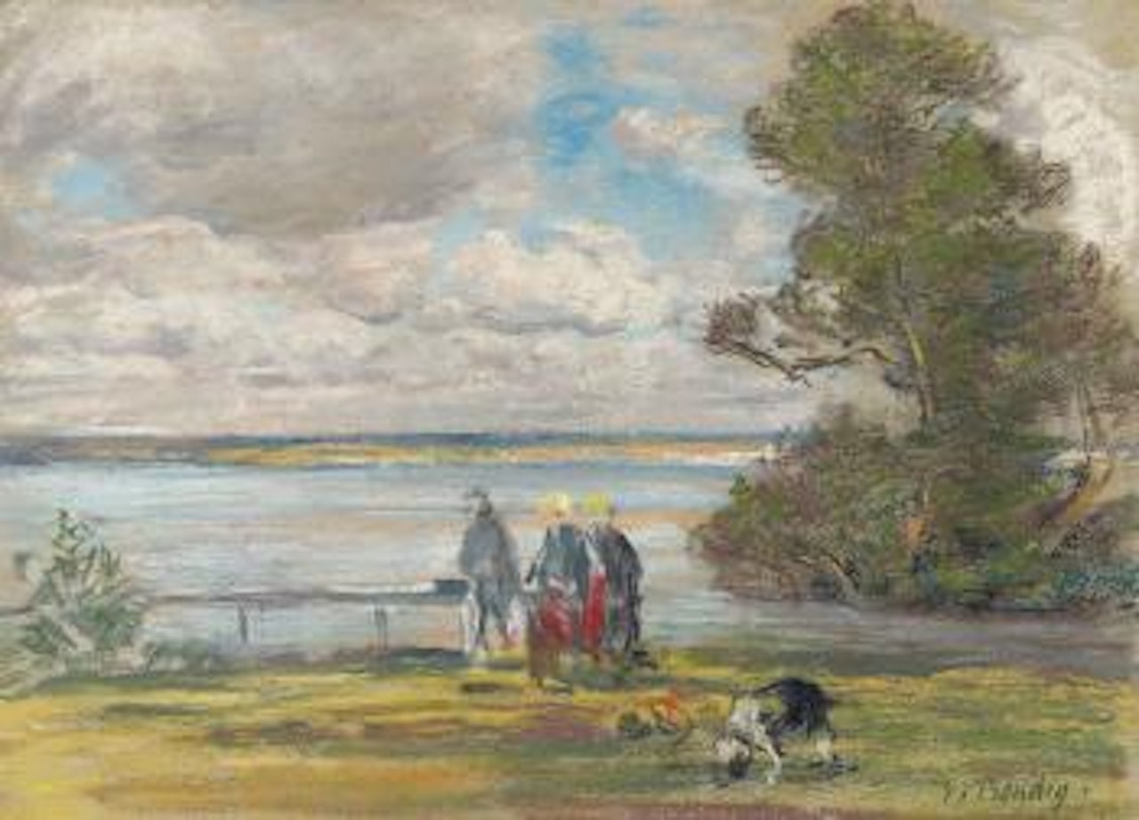 La Côte de Grâce by Eugène Boudin