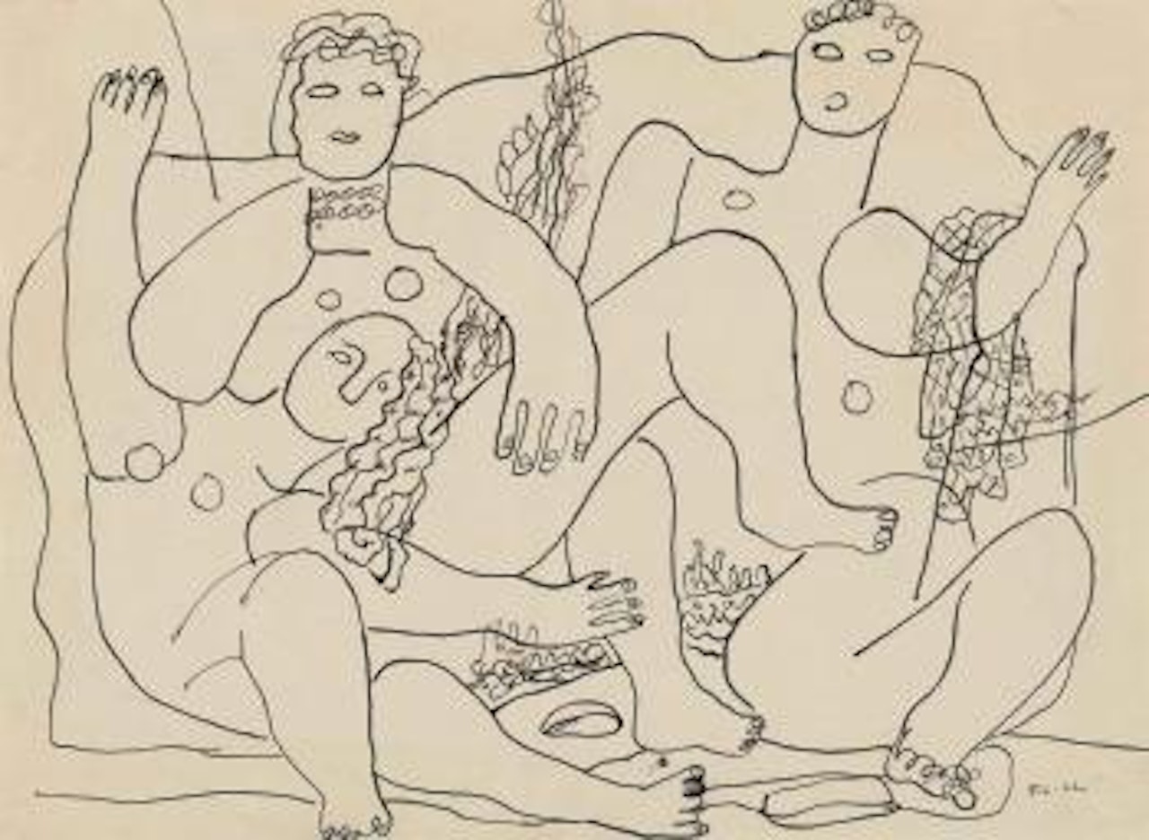 Baigneuses sur la plage by Fernand Leger
