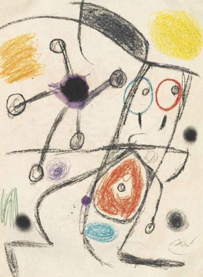Personnage devant le soleil II by Joan Miró