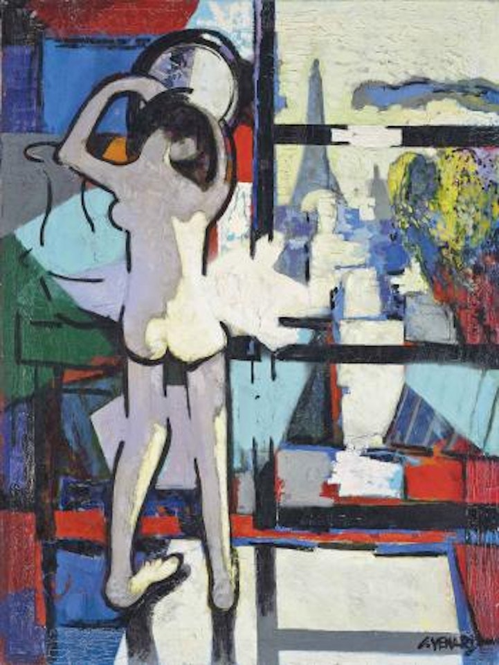 Femme se coiffant by Claude Venard