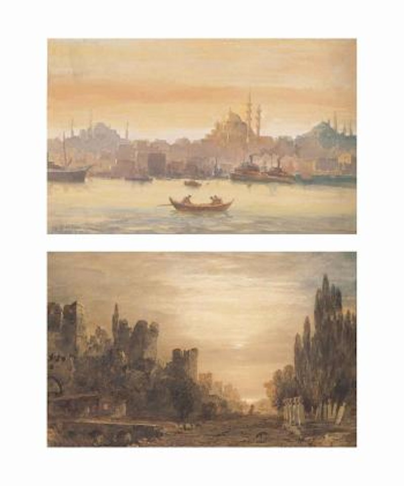 At the Justinian walls, Istanbul, the Bosphorous beyond by English School