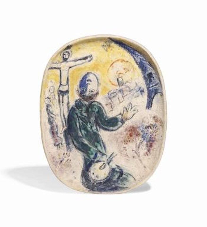 Le Peintre Et La Crucifixion by Marc Chagall