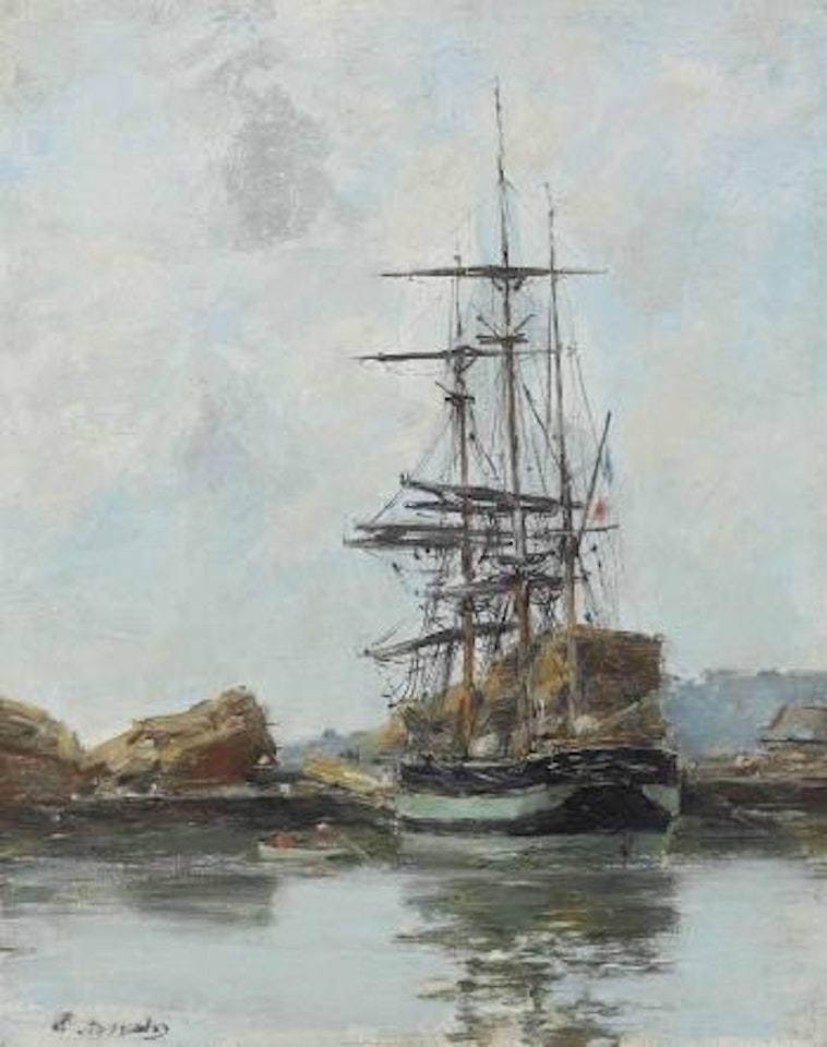 Deauville Le trois-mâts by Eugène Boudin