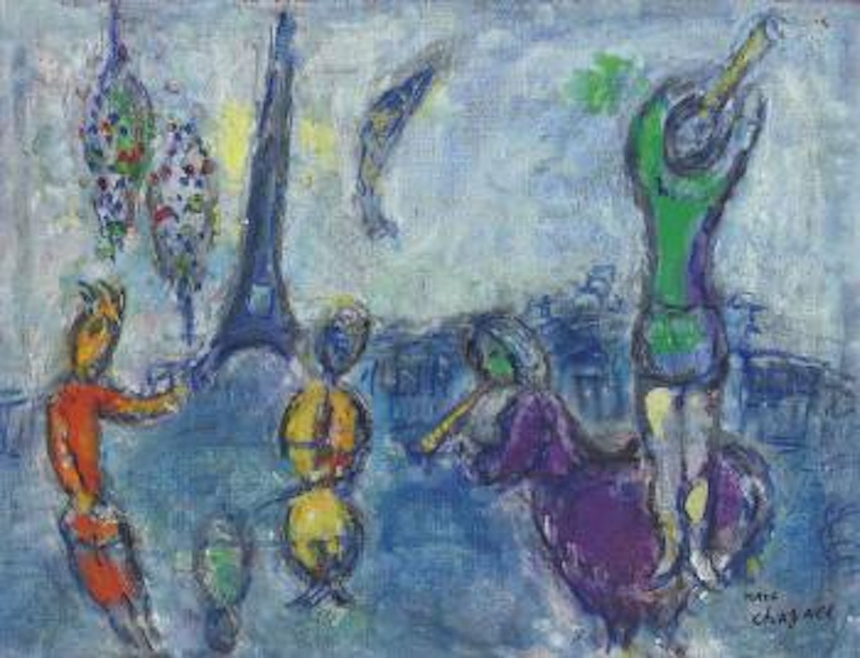 Esquisse pour 'Le flûtiste' by Marc Chagall