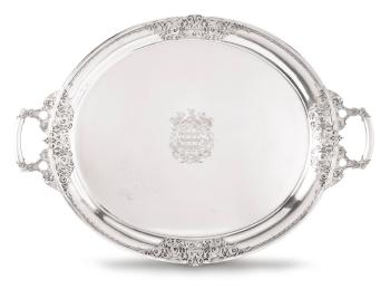 An American Silver Celtic Style Large Two-handled Tray by Tiffany & Co.