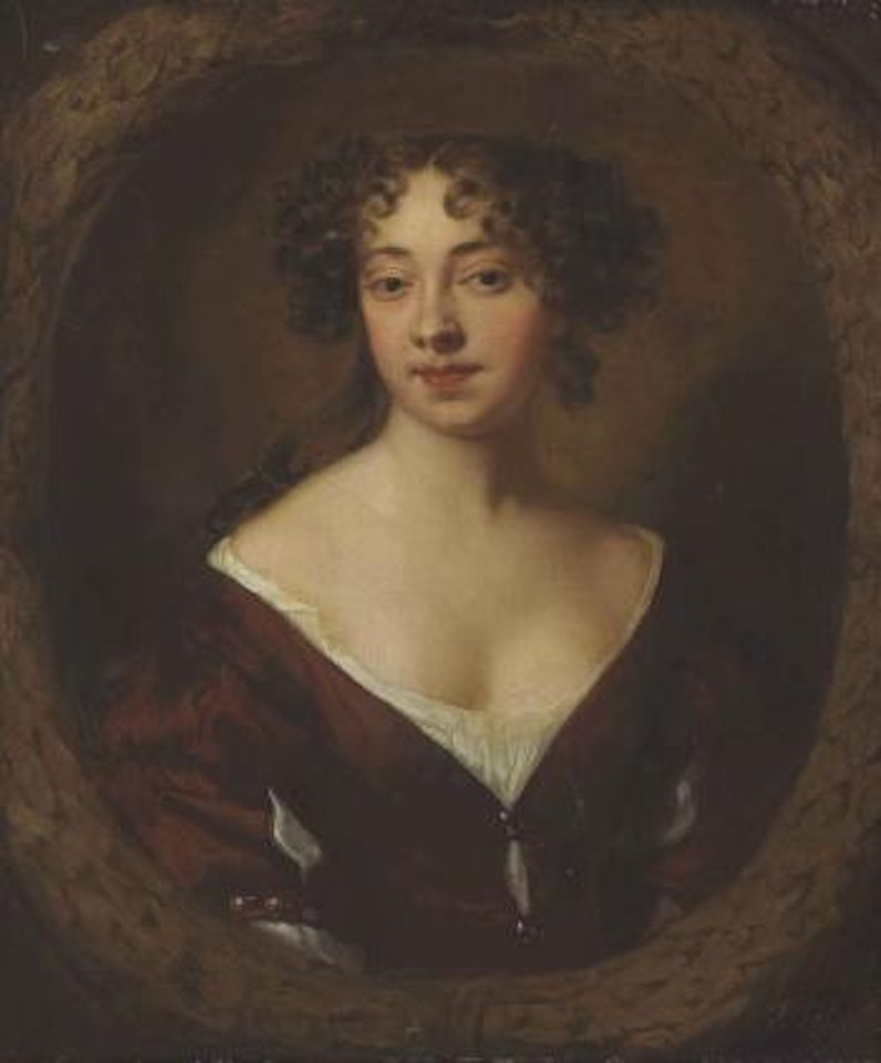 Portrait of Dame Ann Dashwood, bust-length, in a feigned wreath by Sir Peter Lely