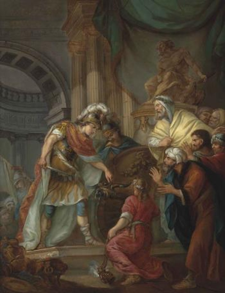 Alexander cutting the Gordian knot by French School