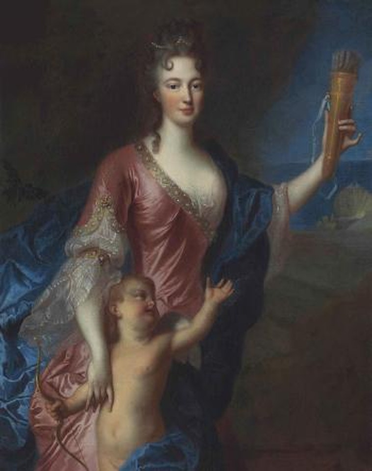Portrait of a lady as Venus disarming Cupid by Jean François de Troy