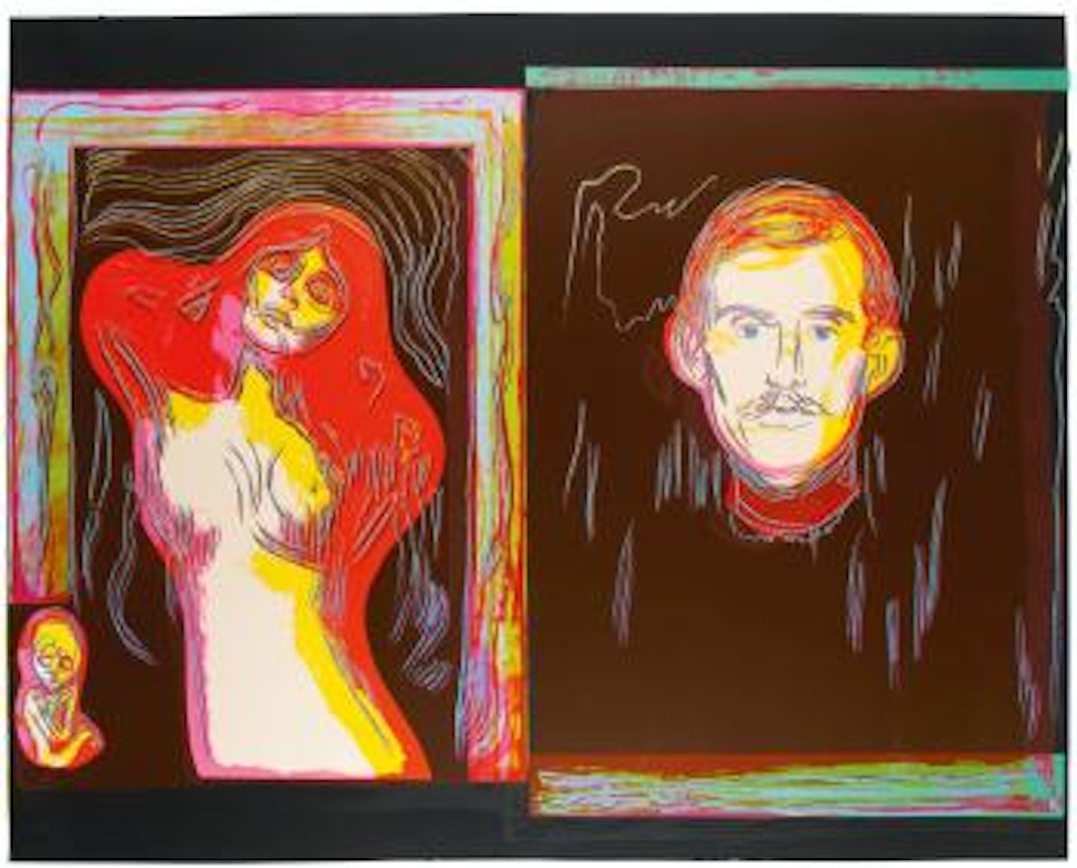 Madonna And Self-portrait With Skeleton's Arm (After Munch) (F. & S. Iiia.62) by Andy Warhol