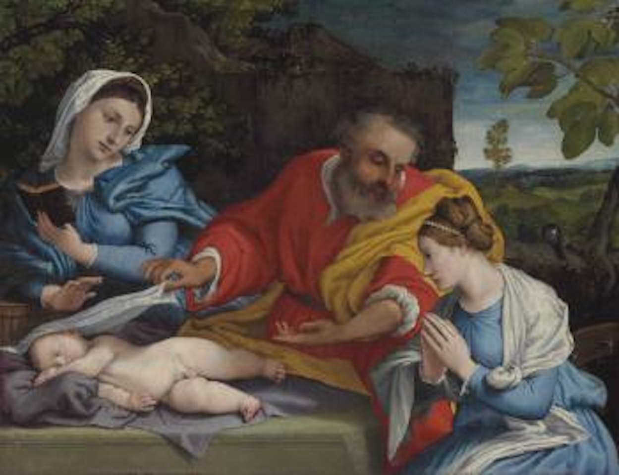 The Holy Family with Saint Catherine of Alexandria by Lorenzo Lotto