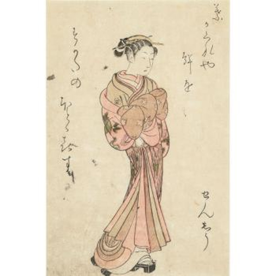 Standing beauty by Suzuki Harunobu