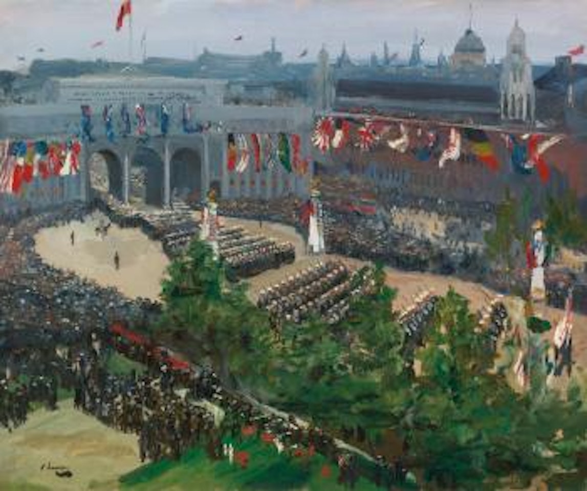 Woman with parrot by Walasse Ting