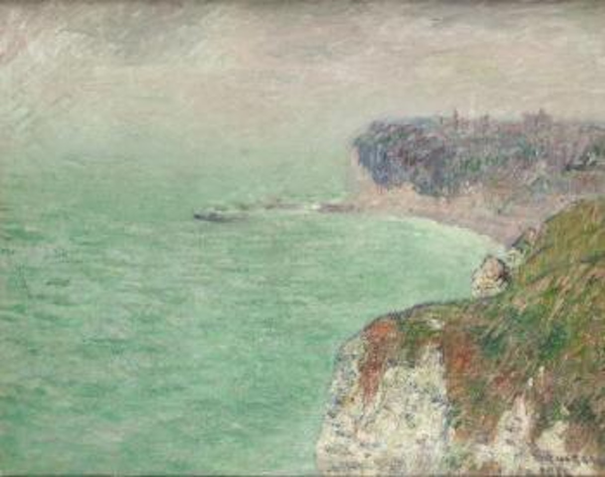 Vapeur devant les falaises de Grainval, Fécamp by Gustave Loiseau