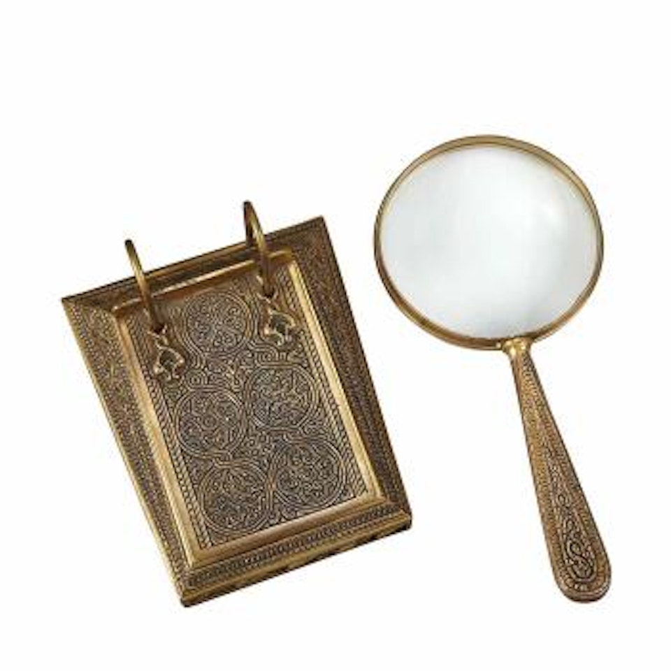 Two Tiffany Studios Gilt-Bronze Desk Articles by Tiffany Studios