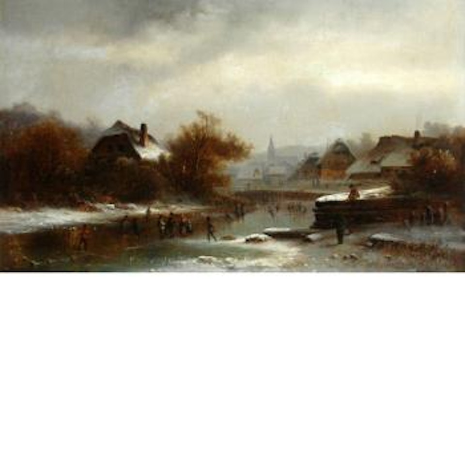 Skating on a Pond by Anton Doll