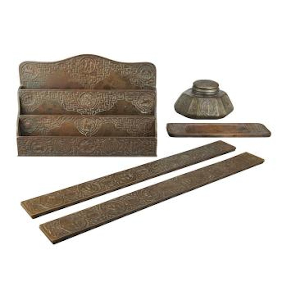 Tiffany Studios Bronze Desk Set by Tiffany Studios