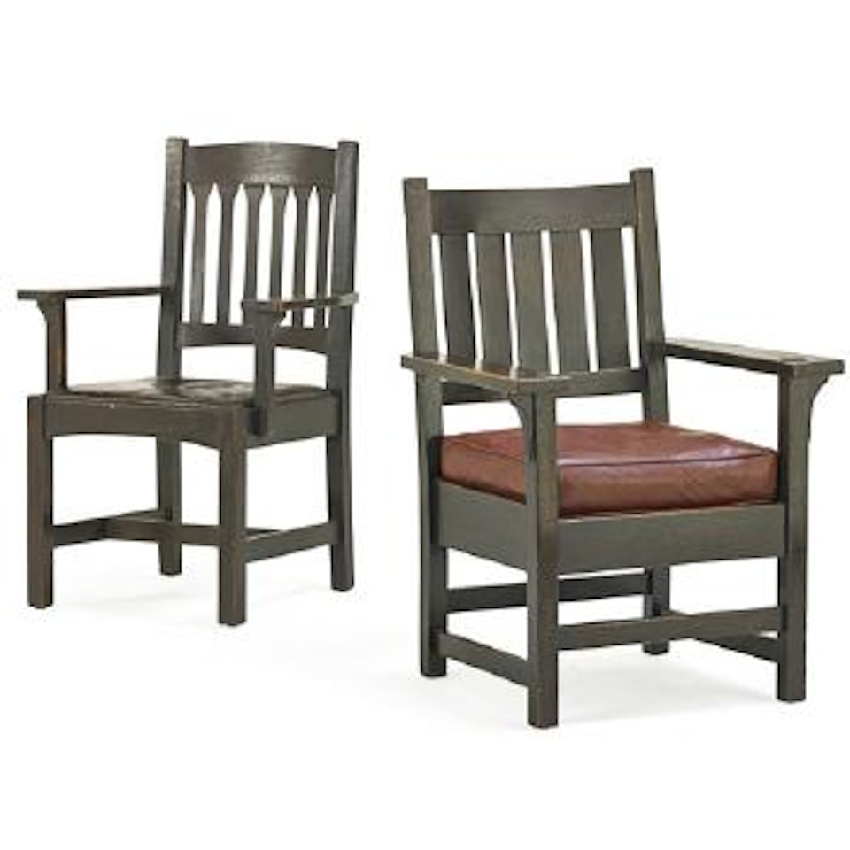 Two Early Armchairs by Gustav Stickley