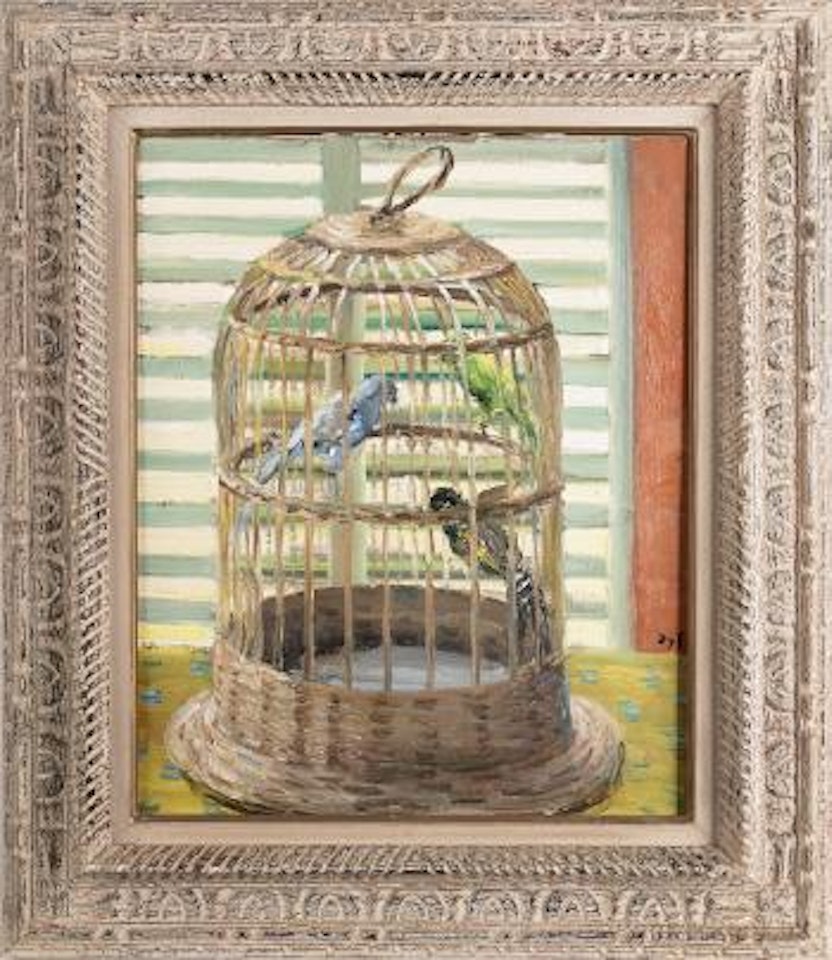 Interior with a birdcage by Marcel Dyf