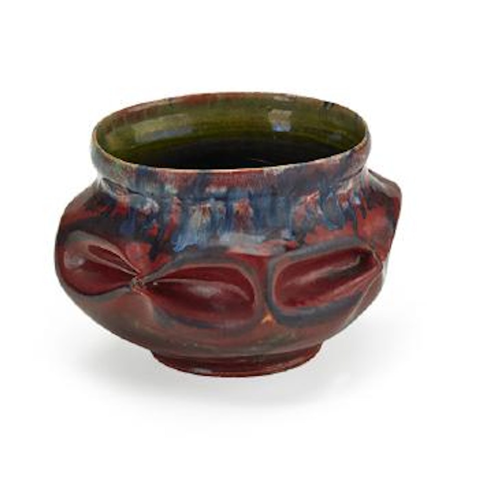 Fine Pinched Vessel by George E. Ohr
