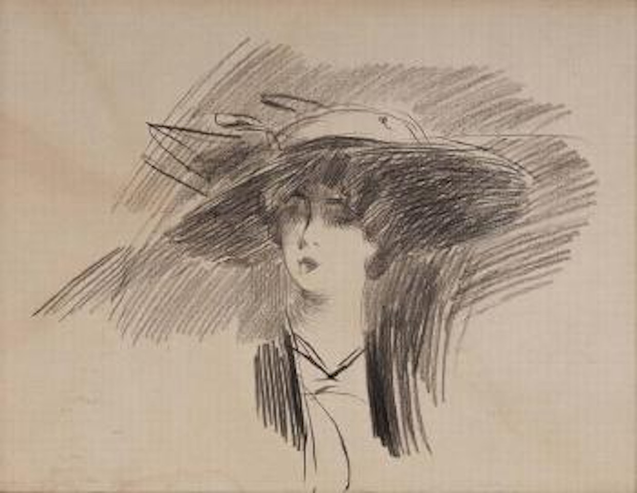 Signora con cappello by Giovanni Boldini