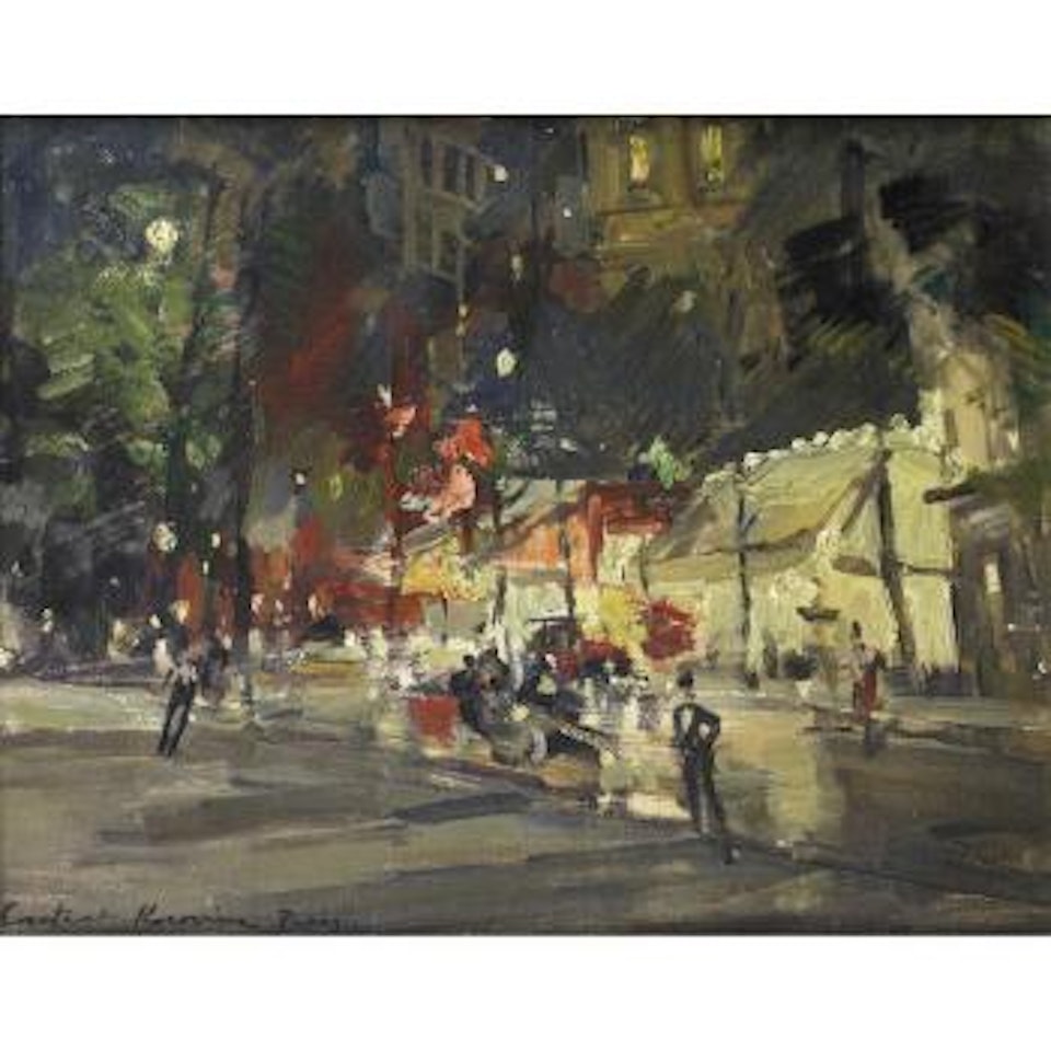Paris at night by Konstantin Alekseevich Korovin